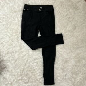 Black denim look knit leggings